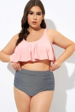 Womens High Waisted Falbala 2 Tiered Bikini Top -Bikini By Muse dsc08938 1