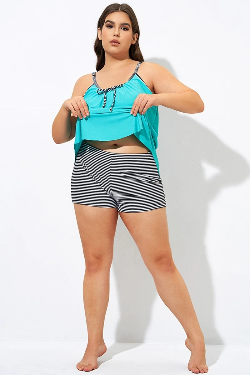 Women Stripe Full Coverage Swim Brief 1 Women Stripe Full Coverage Swim Brief