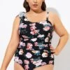 Flower One Shoulder Bow One Piece Swimsuit